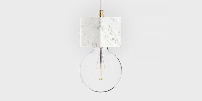 Подвесной светильник из мрамора Marmor Veldi bianco