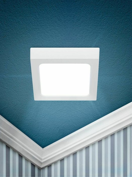 Накладной светильник LED 20 Б0057433 (пластик, цвет белый) - лучшие Потолочные светильники в INMYROOM