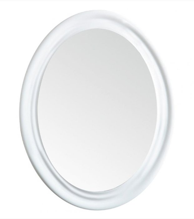 Настенное зеркало Lante в раме белого цвета