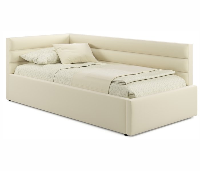 Кровать Aura 90х200 бежевого цвета с подъемным механизмом Кровать Aura 90х200 бежевого цвета с подъемным механизмом