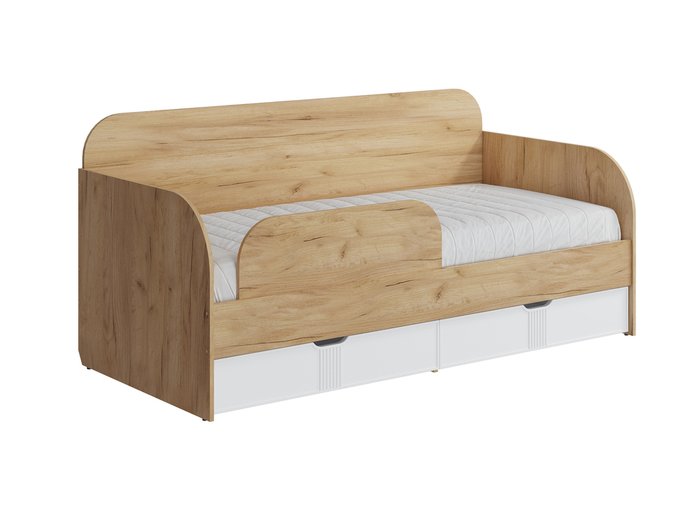 Кровать Эмилия 90х200 бежевого цвета - купить Одноярусные кроватки по цене 27490.0