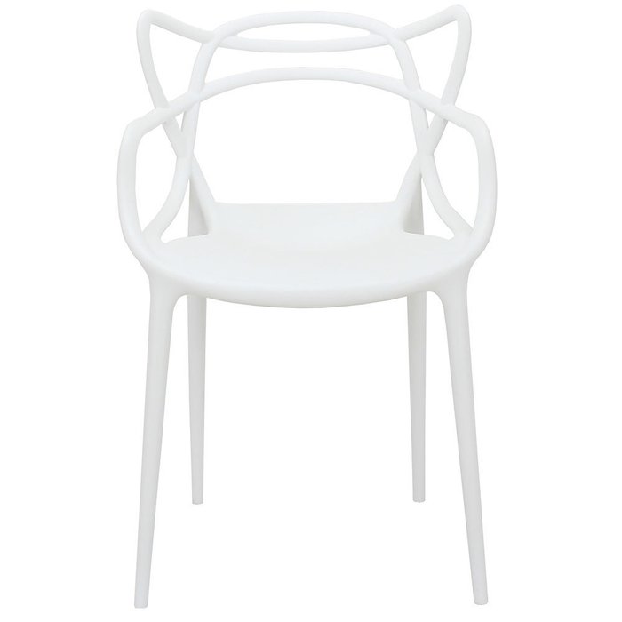 Стул с подлокотниками белого цвета - купить Обеденные стулья по цене 4470.0