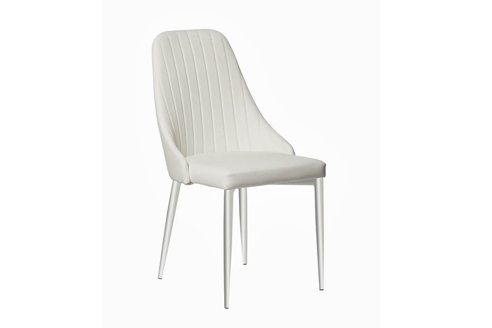 Стул в обивке из искусственной кожи белого цвета - купить Обеденные стулья по цене 10800.0