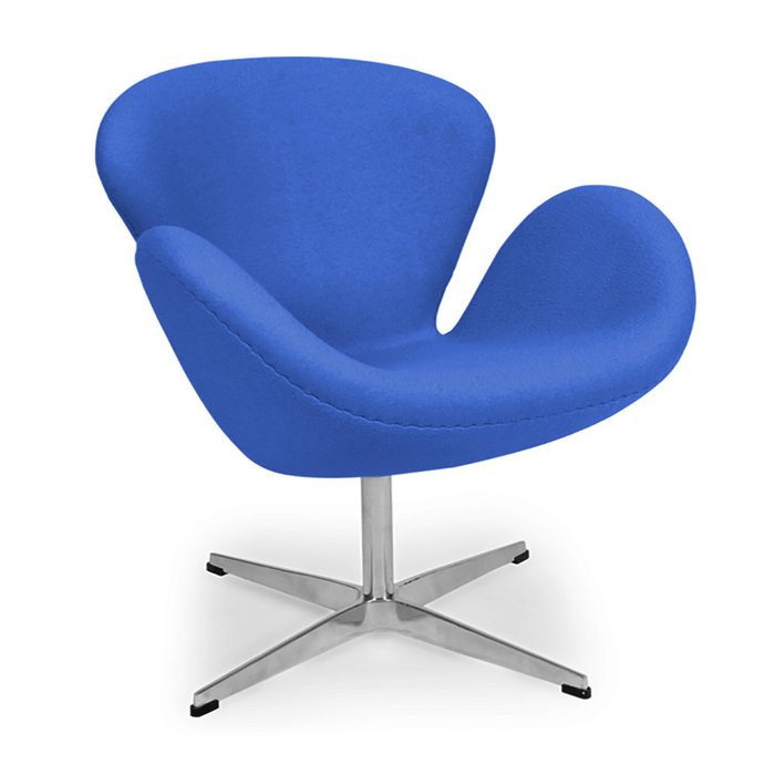 Кресло Swan синего цвета - купить Интерьерные кресла по цене 29900.0
