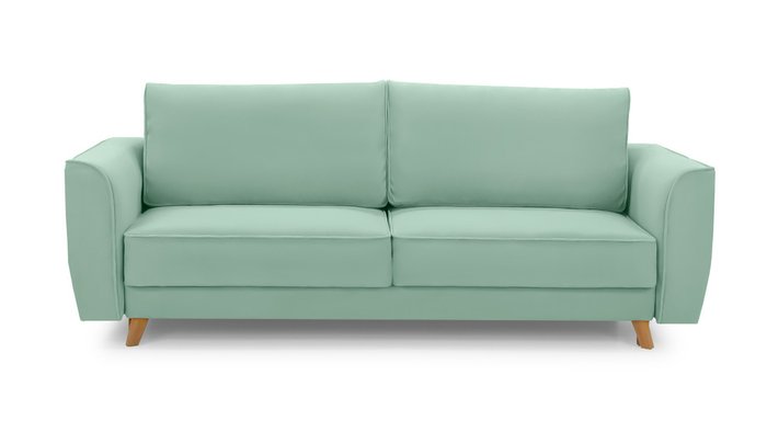 Прямой диван-кровать Майами Лайт мятного цвета