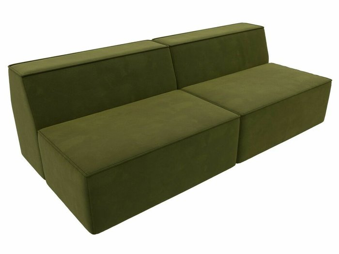 Прямой модульный диван Монс зеленого цвета - лучшие Прямые диваны в INMYROOM