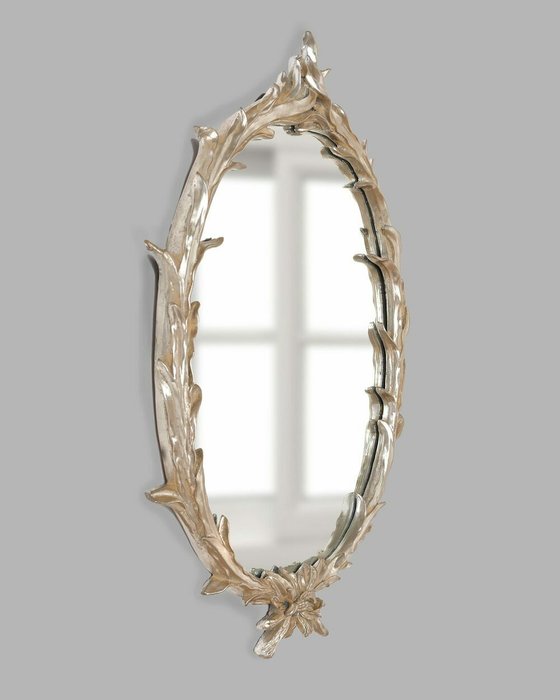 Зеркало Буа в серебристой раме - купить Настенные зеркала по цене 28775.0