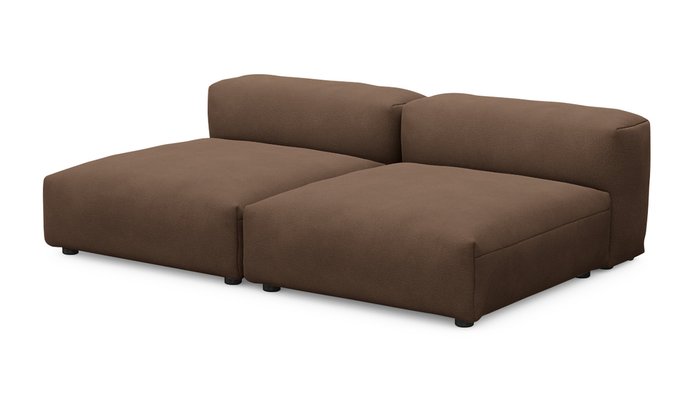 Прямой диван Фиджи коричневого цвета - купить Прямые диваны по цене 46800.0