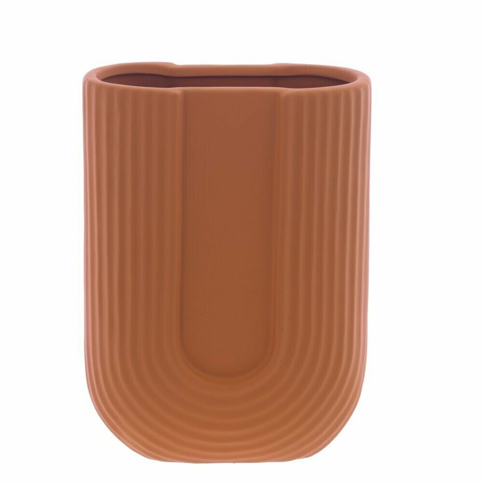 Керамическая ваза оранжевого цвета