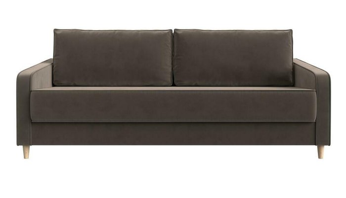 Прямой диван-кровать Варшава коричневого цвета - купить Прямые диваны по цене 58999.0
