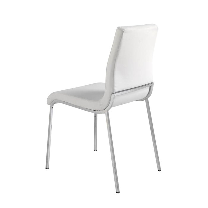 Стул в обивке из кожи белого цвета - купить Обеденные стулья по цене 36990.0