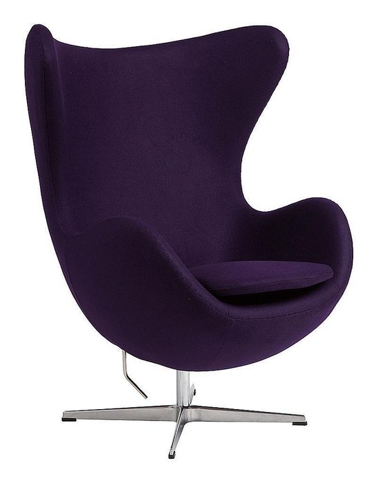 Кресло Egg Chair темно-фиолетового цвета - лучшие Интерьерные кресла в INMYROOM