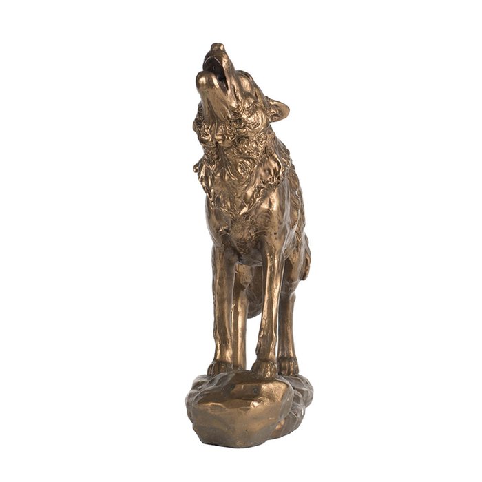 Статуэтка Волк золотого цвета - лучшие Фигуры и статуэтки в INMYROOM