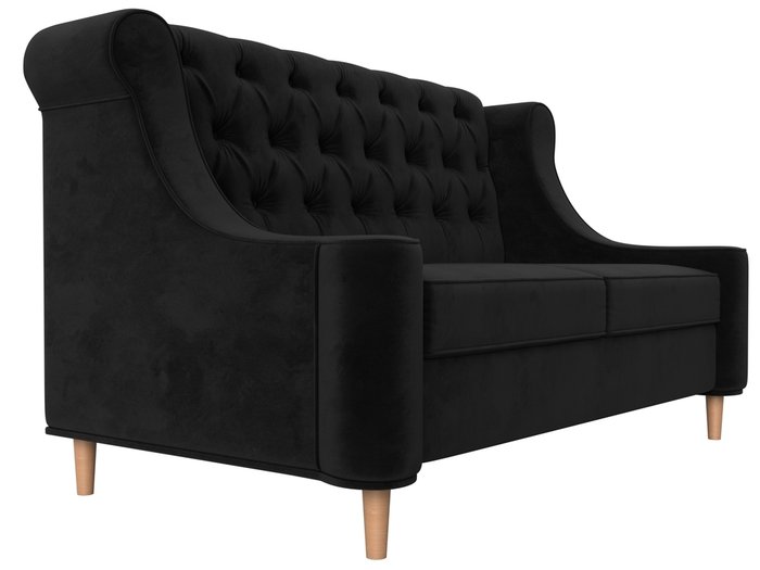 Прямой диван Бронкс черного цвета - лучшие Прямые диваны в INMYROOM