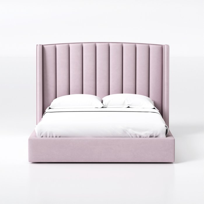 Кровать Lambro 140х200 розового цвета с подъемным механизмом - купить Кровати для спальни по цене 55100.0
