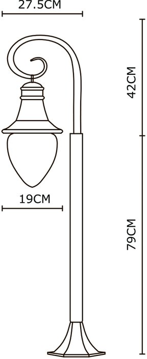 Уличный светильник Vienna коричневого цвета  - купить Наземные светильники по цене 7990.0