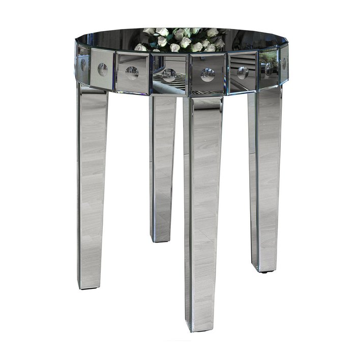 Журнальный стол зеркальный круглый формы  - купить Кофейные столики по цене 7050.0