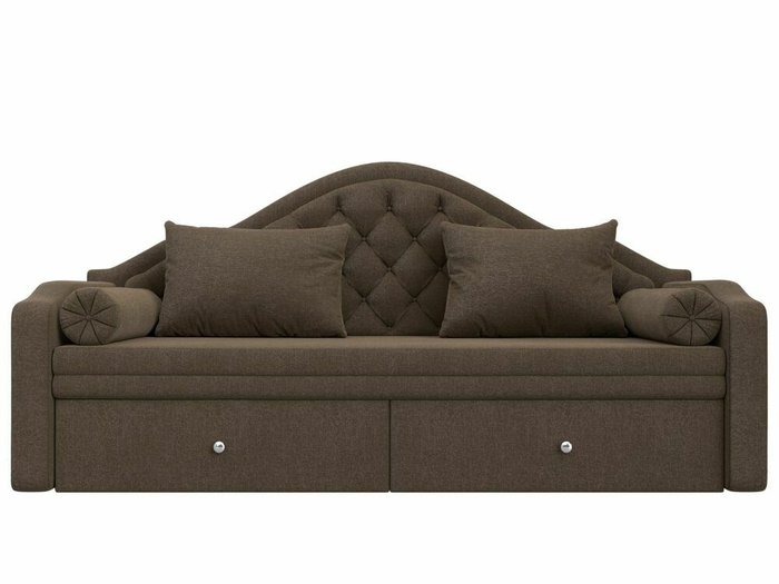 Диван-кровать Сойер коричневого цвета - купить Прямые диваны по цене 50999.0