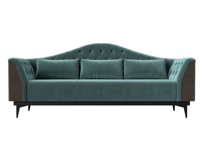Прямой диван-кровать Флорида бирюзового цвета - купить Прямые диваны по цене 54999.0