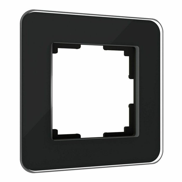 Рамка из стекла на 1 пост Elite черный W0012448 Рамка из стекла на 1 пост Elite черный W0012448
