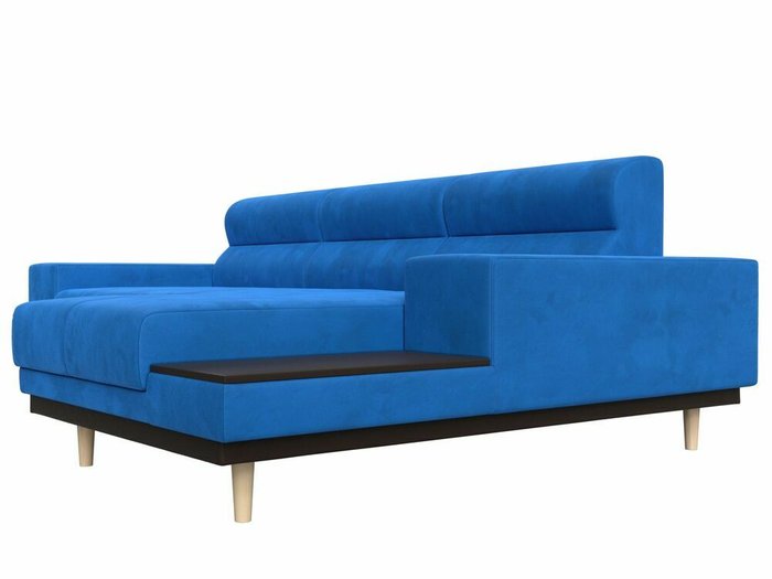Угловой диван-кровать Леонардо голубого цвета правый угол - лучшие Угловые диваны в INMYROOM