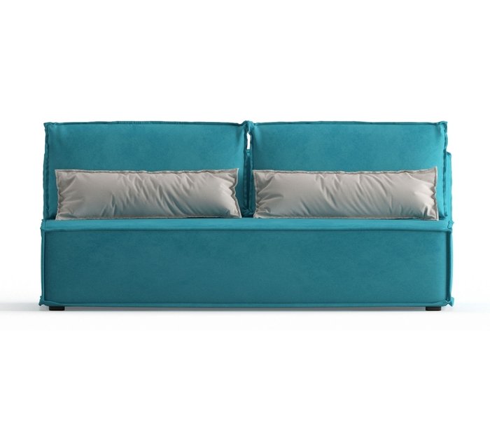 Диван-кровать из велюра Ли Рой Лайт голубого цвета - купить Прямые диваны по цене 26250.0