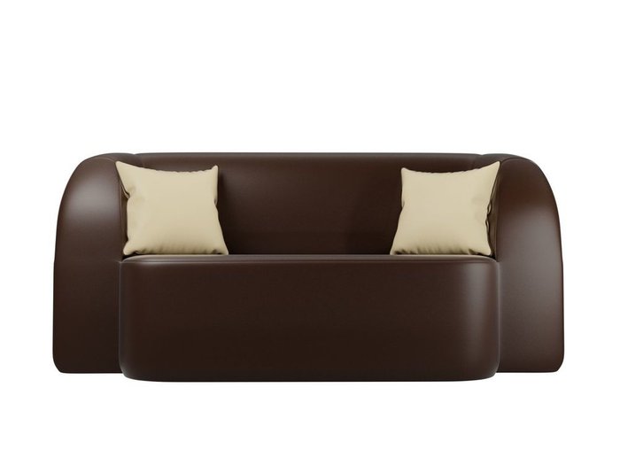 Диван-кровать Томас коричневого цвета (экокожа) - купить Прямые диваны по цене 23490.0