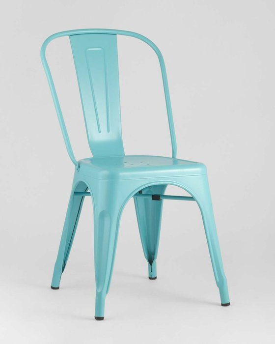 Стул Tolix голубого цвета  - купить Обеденные стулья по цене 3990.0