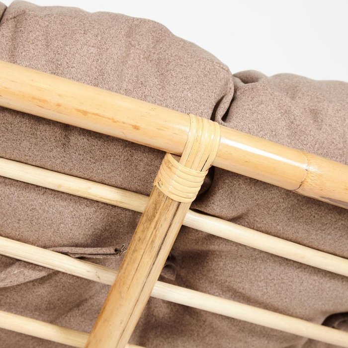 Садовое кресло Papasan Eco бежевого цвета с коричневой подушкой - лучшие Садовые кресла в INMYROOM