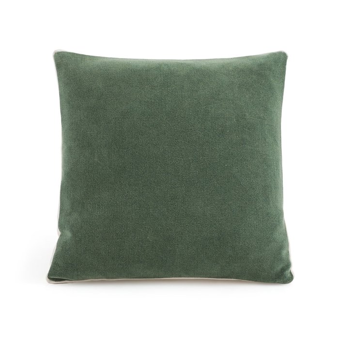 Подушка из велюра Tobou зеленого цвета