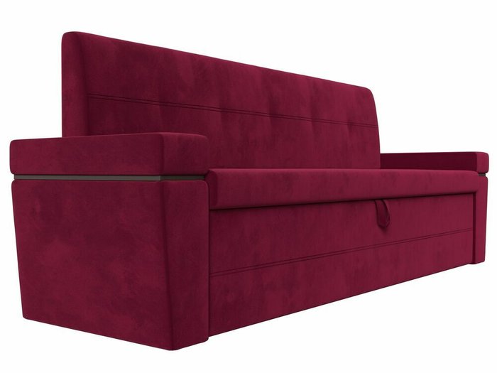 Прямой диван-кровать Деметра бордового цвета - лучшие Прямые диваны в INMYROOM