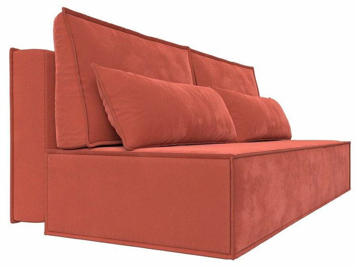 Прямой диван-кровать Фабио кораллового цвета - лучшие Прямые диваны в INMYROOM