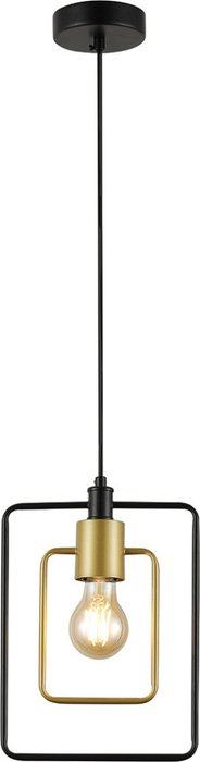 Подвесной светильник Escada Interval 1165/1S 1x40Вт E27, металл, черный/золото Подвесной светильник Escada Interval 1165/1S 1x40Вт E27, металл, черный/золото