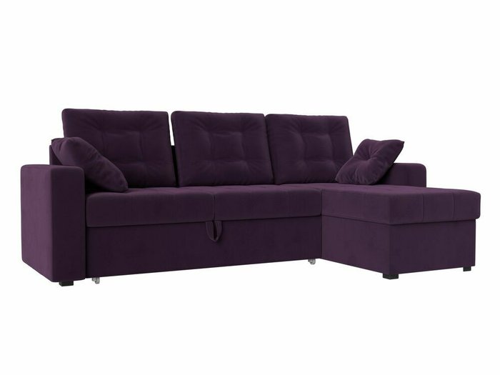 Угловой диван-кровать Камелот фиолетового цвета правый угол