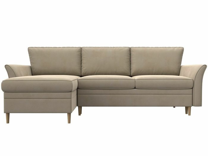Угловой диван-кровать София бежевого цвета левый угол - купить Угловые диваны по цене 62999.0