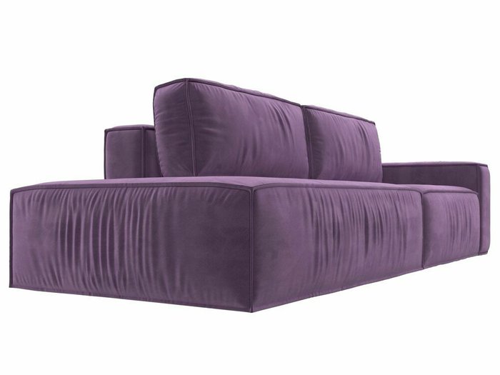 Прямой диван-кровать Прага модерн сиреневого цвета подлокотник справа - лучшие Прямые диваны в INMYROOM
