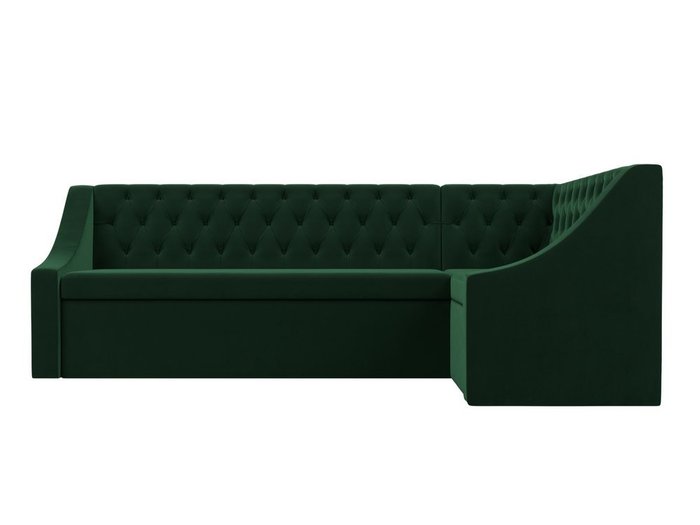 Кухонный угловой диван-кровать Мерлин зеленого цвета правый угол - купить Угловые диваны по цене 50999.0