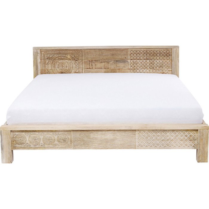 Кровать Puro из светлой древесины манго 180х200