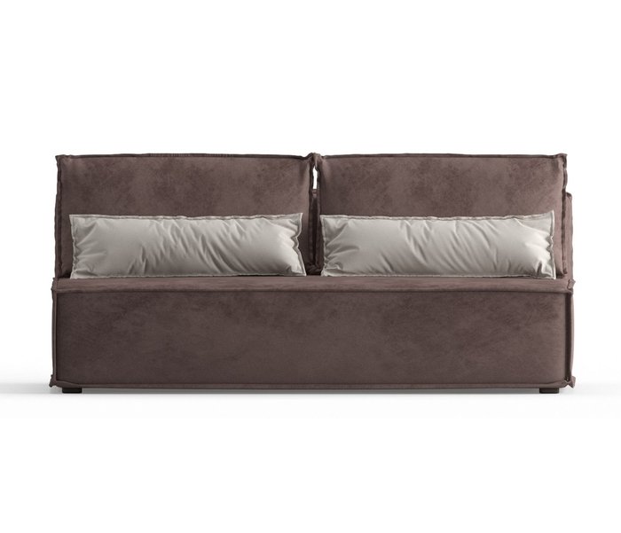 Диван-кровать Ли Рой Лайт в обивке из велюра коричневого цвета - купить Прямые диваны по цене 26250.0