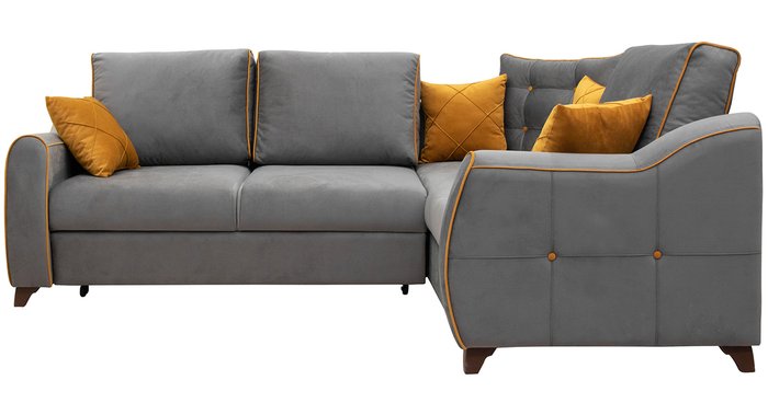 Угловой диван-кровать Френсис темно-серого цвета - купить Угловые диваны по цене 65497.0