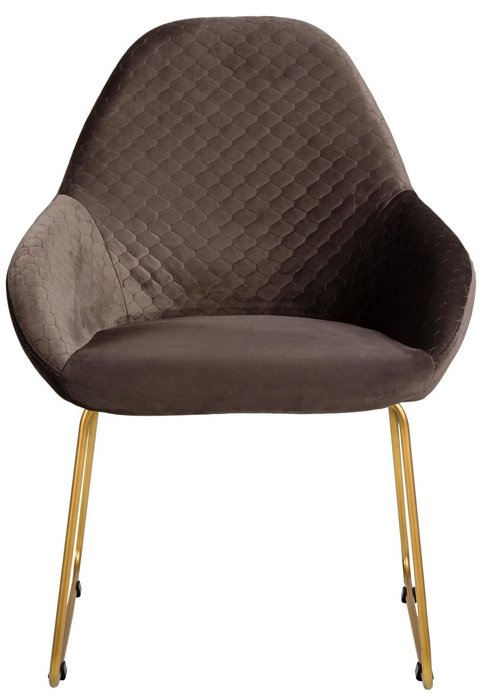 Стул с подлокотниками Kent коричневого цвета - лучшие Обеденные стулья в INMYROOM