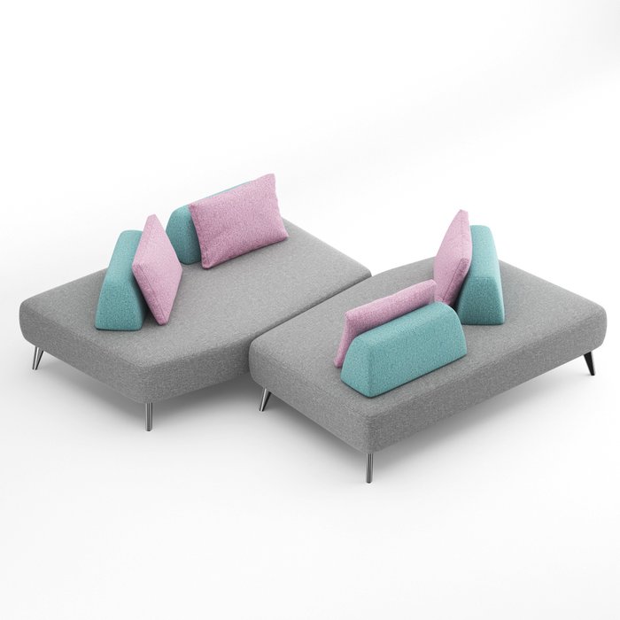 Модульный диван Concept серого цвета - лучшие Прямые диваны в INMYROOM