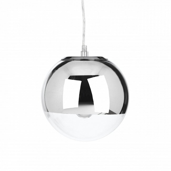 Подвесной светильник Mirror Ball из прозрачного стекла и наполовину из  стали