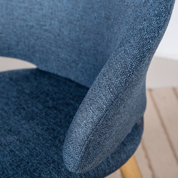 Кресло Askold Сканди Блю Арт синего цвета - лучшие Обеденные стулья в INMYROOM