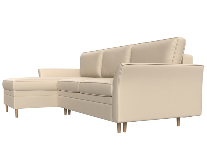 Угловой диван-кровать София бежевого цвета (экокожа) левый угол - лучшие Угловые диваны в INMYROOM