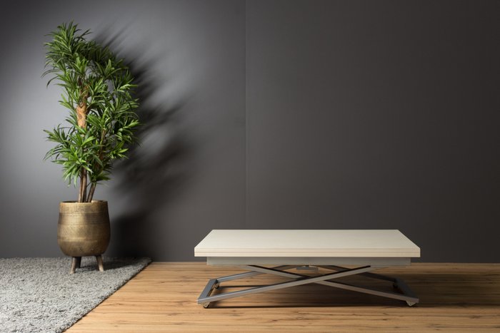 Стол трансформер Compact из керамогранита цвета аворио  - лучшие Обеденные столы в INMYROOM