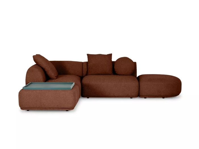 Угловой модульный диван Fabro М коричневого цвета - купить Угловые диваны по цене 317700.0