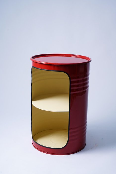 Тумба для хранения-бочка красно-бежевого цвета - лучшие Тумбы для хранения в INMYROOM