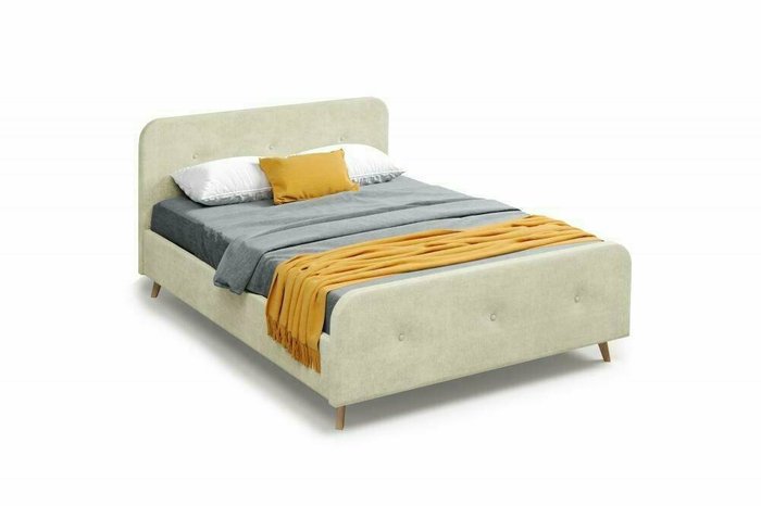 Кровать Сиерра 160х200 светло-бежевого цвета с подъемным механизмом