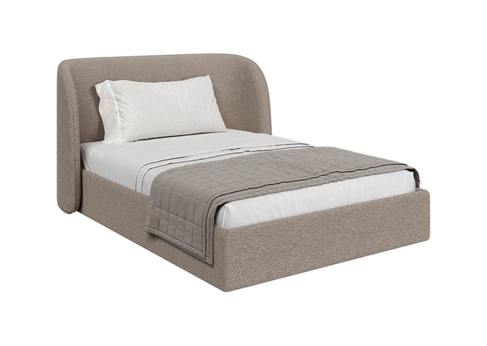 Кровать Classic 140х200 темно-бежевого цвета с подъемным механизмом